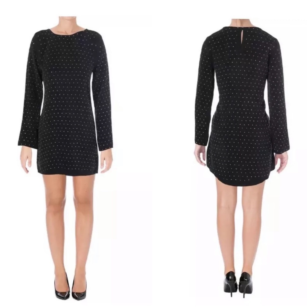 Anine Bing Black Mini Dress with Embellishments XS